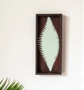 Décoration murale artisanale en bois de feuillage en bois recyclé et en fer sculpté à la main pour la ferme et le style campagnard - Product Image 2