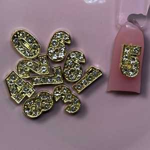 Decorazioni per Unghie A10jet con Strass Dorati 3D, Numeri da 0 a 9 per Nail Art Personalizzata, Accessori per Unghie in Lega - Product Image 2