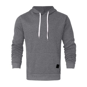 Pull à capuche grande taille de haute qualité Streetwear en coton polyester uni pour hommes avec logo personnalisé Hiver essentiel - Product Image 1