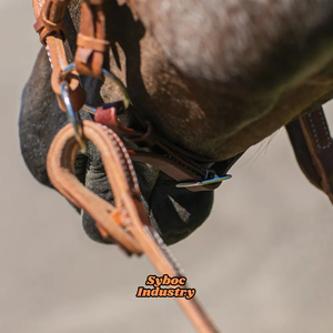 Brida de caballo Brida occidental Nuevo estilo inglés Brida de doma Piel de vaca genuina Caballo Headstall Productos de cuero Premium para caballos - Product Image 4