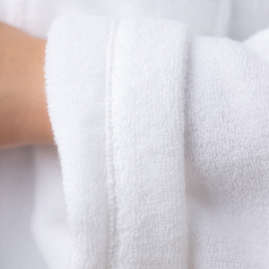 2025 nuevo estilo venta directa de fábrica 100% algodón Terry mujeres Albornoz cuello personalizado Unisex bordado Combo batas de baño - Product Image 5