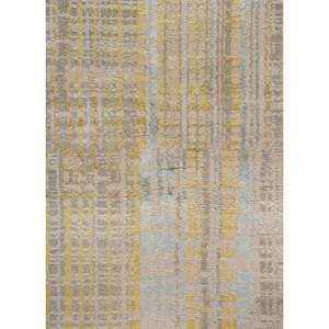 Alfombra Kavi Gris y Negra Anudada a Mano de Lana y Seda de Bambú con Patrón Abstracto para Uso Doméstico-Srb(701(Fr)) - Product Image 3