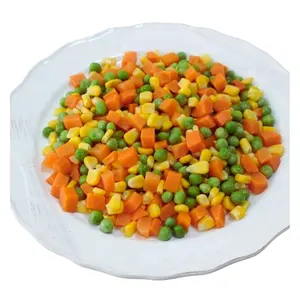 Melhor Preço Mix Legumes Granel Milho Doce Congelado Cenoura Ervilha Verde IQF Legumes Mistos Congelados Do Vietnã