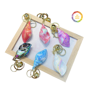 Llavero de Concha Marina Natural, Accesorio de Concha Pulida a Mano para Llaves y Bolsos - Product Image 6