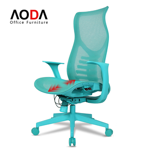 เก้าอี้สำนักงานตาข่ายสีสันสดใส ดีไซน์รูปทรงก้างปลา เก้าอี้ทำงานตามหลักสรีรศาสตร์ - Product Image 1