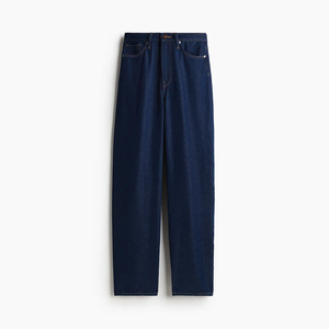 Femmes taille haute jambe droite cinq poches jean respirant coton lavable Denim élégant Design numérique mignon taille décontractée ample - Product Image 4