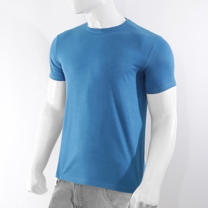 Vente en gros 100% coton biologique T-Shirt pour hommes qualité supérieure respirant tricoté tenue décontracté personnalisé à manches courtes motif solide - Product Image 2