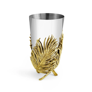 Soporte moderno con acabado de acero inoxidable, jarrón decorativo de hoja de oro galvanizado, florero de Metal de mesa - Product Image 3