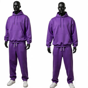 Chándales con logotipo estampado personalizado Sudaderas con capucha de alta calidad Chándales de algodón para hombres Chándales de gran tamaño Conjunto de Sudadera con capucha unisex - Product Image 1