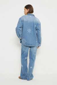 ชุดยีนส์สั่งทำขายส่งสำหรับผู้หญิง เสื้อแจ็คเก็ตเดนิมลำลอง กางเกงพิมพ์ลาย ดีไซน์กระดุม สำหรับทุกฤดู-ฤดูหนาว ฤดูใบไม้ร่วง ฤดูร้อน - Product Image 5