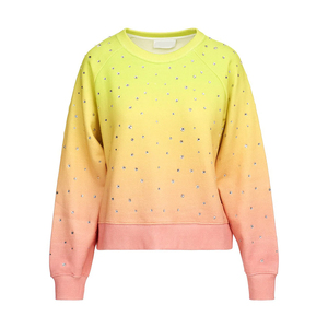 Sweat-shirts d'hiver pour femmes tendance, couleur contrastée, coupe ample, style streetwear, sweat-shirts avec strass - Product Image 1