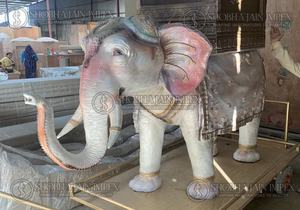 Estatuas Decorativas de FRP para Entrada de Boda, Hermoso Elefante Tradicional para Decoración de Bodas, Eventos y Templos - Product Image 5