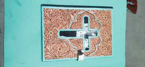 CONIFER กระเป๋าสตางค์หนังแบบแยกลายดอกไม้ทำมือทำมือทำจากโลหะทนทานและกันน้ำสำหรับผู้หญิง-ของขวัญ - Product Image 6