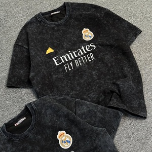 Sans marque, 100% coton, imprimé sur mesure, coupe ample, surdimensionné, pour homme, grande taille, écologique, respirant, délavé à l'acide, délavé à la pierre, vintage, 220g - Product Image 3