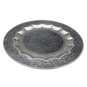 Assiette ronde bleu ciel vert ustensiles de cuisine antiques assiettes décoratives décoration de la maison intérieur hôtel restaurants fournitures - Product Image 5