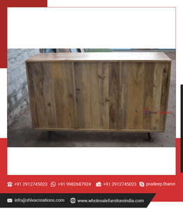 Mueble de Madera Tradicional Hecho a Mano con 3 Cajones y 2 Puertas, Mueble de Alta Calidad Ecológico para Interiores, Hogar, Apartamento u Oficina - Product Image 6
