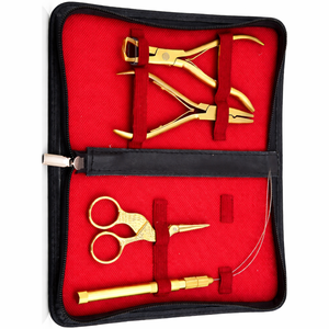 Professional Hair <b>Extension</b> Kit with Micro <b>Bead</b> Pliers Loop Needle Tool Mini Scissors Salon DIY Styling Tools - Product Image 5