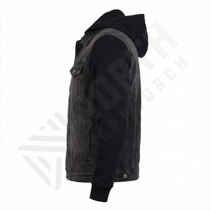 Chaqueta Vaquera de Alta Calidad Estilo Urbano para Hombre, Nueva Moda 2025, Bolsillos Laterales, Corte Ajustado, Cuello Alto, Reversible, para Invierno - Product Image 3