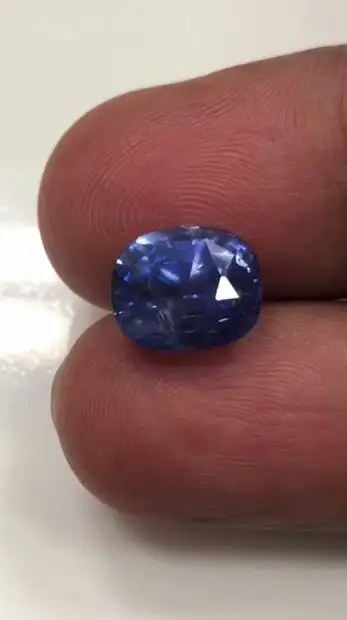 6.75 karat batu permata safir bantal bentuk potongan segi batu safir untuk perhiasan membuat kualitas terbaik safir longgar alami