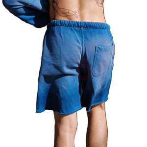 Fabricante personalizado 100% algodón francés Terry ácido lavado ecológico verano Hip Hop Sun Faded Sweat Shorts para hombres Casual - Product Image 2