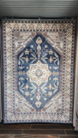Adiva Teppich Flachfloriges Modernes Blumenmuster Gepolsterter Polypropylen-Teppich mit Jute-Rückseite