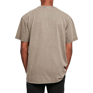 T-shirts en détresse lavés à l'acide personnalisés surdimensionnés vierges 100% T-shirts en coton T-shirts de luxe pour hommes 2026 - Product Image 2