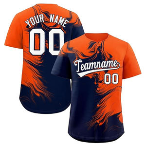 Camiseta de Béisbol Sublimada Personalizada para Hombre y Mujer, Moda, Media Manga, Cuello en V, Ropa de Softbol, 100% Poliéster, Secado Rápido, Transpirable - Product Image 3