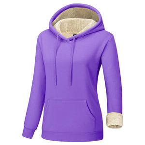 Sweat-shirt à capuche en polaire épaisse pour l'hiver Sweat-shirt à capuche pour femme Pullover Tops Casual Cotton Coat Outwear - Product Image 1