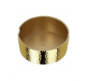 Cendrier carré en métal 9 trous martelé en cuivre pour fumeurs Poubelle d'extérieur Cendrier de table en forme de poids lourd Article fantaisie - Product Image 2