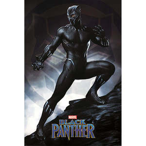Modern Black Panther <b>Poster</b> Stance Durable Paper Design for Wall Use - Product Image 1