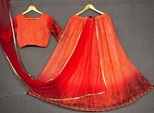 El último diseñador indio Heavy Georgette bordado lentejuelas Lehenga Choli ropa de fiesta festiva para mujeres para bodas tarifa al por mayor - Product Image 3