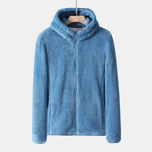 Nouvelle arrivée de sweats à capuche décontractés pour l'hiver avec fermeture éclair pour hommes, tendance, logo personnalisé, tissu polaire imprimé, teint uni-prix de gros - Product Image 6