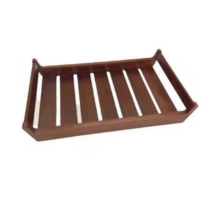 Plateau de service en bois de haute qualité couleur marron pas cher petit déjeuner accessoires de cuisine faits à la main plateau de service en bois - Product Image 1