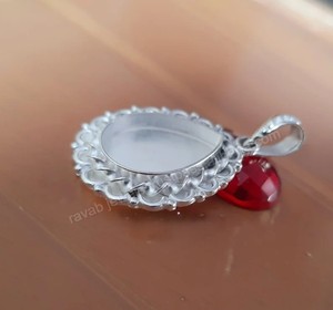 925จี้รูปลูกแพร์เงินสเตอร์ลิง4x6มม. 25x30มม. เครื่องประดับ DIY สำหรับผู้หญิงของขวัญสุดเพอร์เฟกต์ - Product Image 3