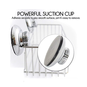 Estante de ducha de metal de acero inoxidable montado en la pared con ventosas de vacío <span class=keywords><strong>para</strong></span> almacenamiento en el baño - Product Image 3