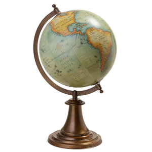 Artículo hecho a mano, globo de papel, Base de madera, acabado Vintage, mapa del mundo, estructura Interior educativa, modelo de Metal para geografía - Product Image 6