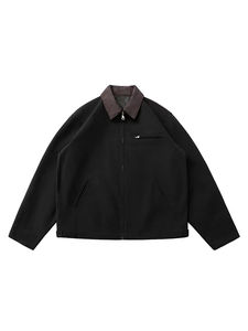 Chaqueta Varsity de Hombre, Estilo Urbano, 100% Algodón, Cuello Sólido, Cierre de Botones de Cuerno, Invierno, Fabricante Americano - Product Image 6