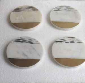Marble <b>Coaster</b> Housewarming Round <b>Coasters</b> <b>for</b> <b>Drink</b> Top Selling Wedding Gift <b>Coasters</b> Set Hot Sell - Product Image 4