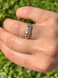 แหวนทองคำ14K ทรงสี่เหลี่ยมสไตล์วินเทจแหวนเพชรโมอิสซาไนต์สำหรับผู้หญิงเครื่องประดับแฟชั่น - Product Image 4