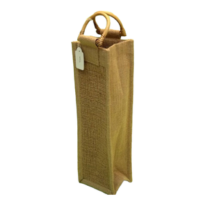 Sac 1 bouteille en jute bon marché - Product Image 5