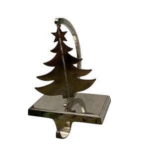 Colgador de medias para manto de árbol de Navidad, acero inoxidable plateado con diamantes de imitación, gancho decorativo para estante de repisa para decoración navideña - Product Image 2