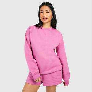 Ensemble deux pièces pour femme en polyester et élasthanne, coupe régulière, avec poches, décontracté, court, hiver, uni, fabrication OEM personnalisée - Product Image 4