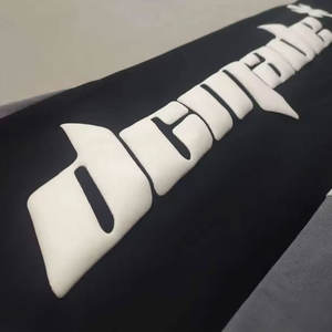 Custom Manufacturer Logo Jogger Pants Plus Size Men Acid Wash <b>Shaded</b> Embroidery High Split Stack Flare Drawstring Sweatpants - Product Image 4