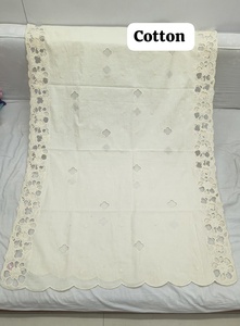 Dupatta de Algodón con Bordado, Patrón 3D, Tejido Ecológico, 240 Gramos, Largo Midi, Corte Holgado, Verano - Product Image 4