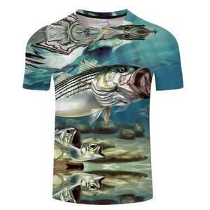 Camiseta de pesca personalizada 2025 sublimación, camisetas de manga corta para hombres, estilo informal, poliéster, licra, ropa de pesca, camisas - Product Image 1