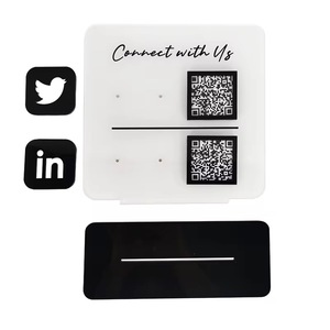 Chic <b>Acrylic</b> Social Media Sign <b>Stand</b> for Promoting Your Online Presence - Perfect for Events, Businesses, and Marketing Displays - Product Image 4