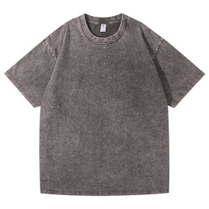 T-shirt à col rond streetwear surdimensionné, t-shirts en coton vierge personnalisés, OEM - Product Image 6