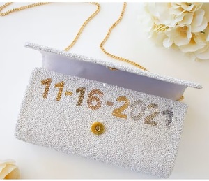 BOLSO DE NOVIA DE MODA VINTAGE BOHEMIA DE DISEÑADOR con PATRÓN DE CARACTERES EN OFERTA - Product Image 2