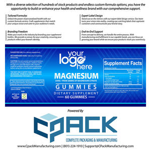 Gomitas de Citrato de Magnesio, Suplemento Dietético para Adultos, Precio al por Mayor, Exportador de EE. UU., Suministro OEM, Etiquetado Privado Disponible - Product Image 4