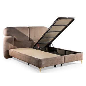 Juego de Cama Turco Moderno y Contemporáneo con Base de Cama Hidráulica con Almacenamiento, Cabecera Acolchada y Capa de Látex de Alta Calidad - Product Image 1